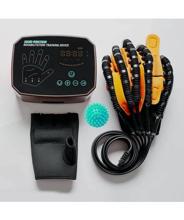 Rehabilitation Robot Gloves Smart Hemiplegia Five-Finger Trainer Portable Charging Stroke Hand Splint Minimize Spasticity (Left Hand Large)