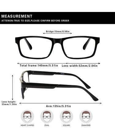 5-Pack Henotin Blue Light Blocking Reading Glasses 3.5 Diopters - Anti Glare UV Ray Filter Eyeglasses for Women Men - Multicoloured Spring Hinge Readers - Buy Online on GoSupps.com