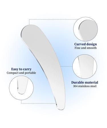 Buy Molain Metal Cosmetic Spatula Set - Mini Bent Makeup Appliancer for Creams Masks & Lotions (2PCs) - International Shipping - Buy Online on GoSupps.com