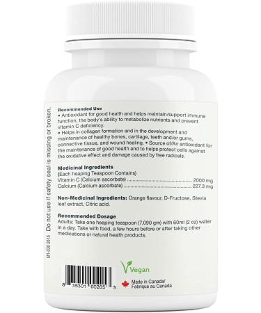 Maxion Vitamin C 2000mg with Calcium Supplement to Support the Immune System and Healthy Bones Cartilage Teeth and Gums Orange Flavour 150g Powder - Buy Online on GoSupps.com