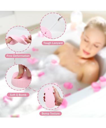 Super Soft Exfoliating Bath Sponge Set | 3Pcs Reusable 3D Body Sponge with Sticky Hooks | Gentle Dead Skin Removal for Adults, Kids, and Pregnant Women - Buy Online on GoSupps.com