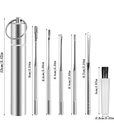 7-Piece Stainless Steel Ear Wax Remover Set - Portable Ear Cleaner for Adults & Adolescents with Storage Box | Ear Pick & Cleaning Brush - Buy Online on GoSupps.com