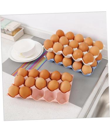 jojofuny 3pcs Boxes Egg Storage Box Plastic Pallets Egg Holder for Refrigerator Fridge Egg Organizer Split - Buy Online on GoSupps.com