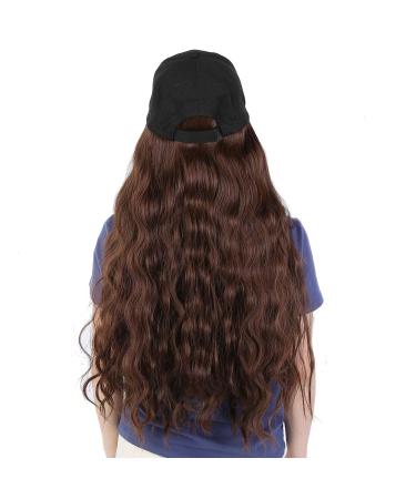 Light Brown Baseball Cap Wig with Long Corrugated Hair - Adjustable Fashion Hat for Women & Girls - Buy Online on GoSupps.com