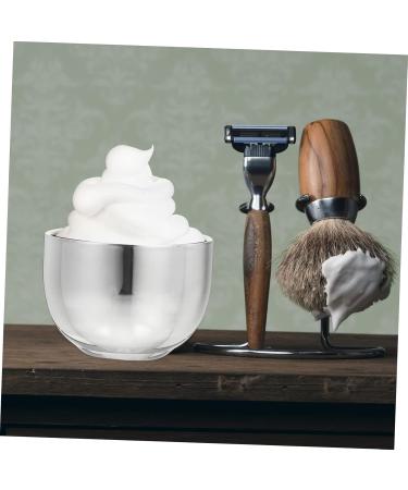 Frcolor 2-Piece Stainless Steel Shaving Set for Men - Rustproof Razor Foam Pearls & Brush Holder - Perfect Gift for Grooming - Buy Online on GoSupps.com