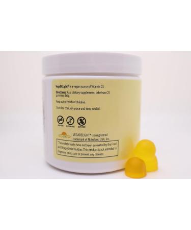 Certified Vegan Vitamin D3 Gummies 1 000 IU per Gummy | Lemon Flavor | Plant-Based & Limited-Ingredient | Non-GMO Gluten-Free Soy-Free | Immune & Bone Health Support for Adults Seniors & Kids - Buy Online on GoSupps.com