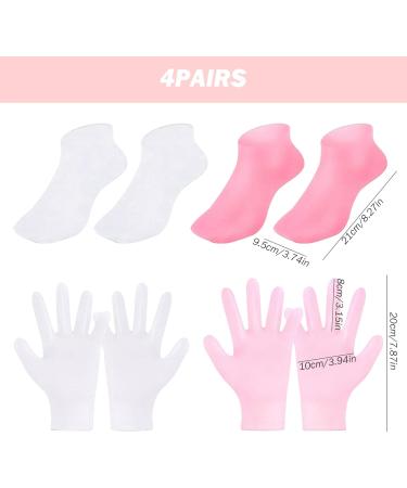 4 Pairs Silicone Moisturizing Gloves & Socks Set Anti Slip Spa Socks and Gloves 2 Colors Hands Feet Skin Care High Elasticity Reusable Gloves and Socks Dry Cracked Moisturizing Gloves Overnight - Buy Online on GoSupps.com