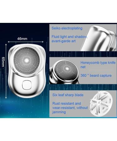 2023 Mini Electric Shaver - USB Rechargeable Portable Razor for Men - Wet & Dry Shaving - Blue - Buy Online on GoSupps.com