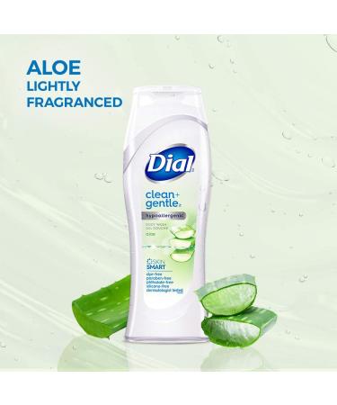 Dial Clean + Gentle Body Wash with Aloe Vera 16 Fl Oz (Pack of 6) - Hydrating and Soothing Formula - Buy Online on GoSupps.com