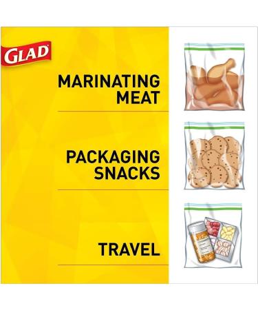 Glad Zipper Food Storage Sandwich Bags - On-the-Go Snack and Lunch Bags - 600 Count, Microwave Safe, BPA Free - Buy Online on GoSupps.com