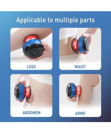 Smart Dynamic Cupping Therapy Set Cellulite Massager 3 in 1 Vacuum Therapy Machine Cellulite Remover Gua Sha Massage Tool with12 Level Temperature and Suction manual-back-massagers 12th Gear Blue - Buy Online on GoSupps.com