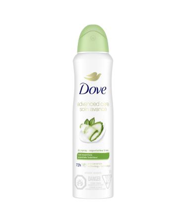 Dove Advanced Care Dry Spray Antiperspirant Deodorant for Women with 1/4 Moisturizers Cool Essentials for 48 Hour Protection and Soft and Comfortable Underarms 107 g