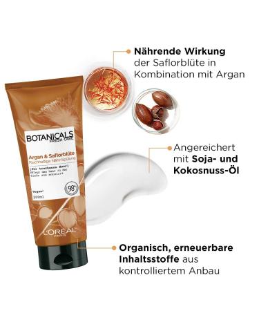 Botanicals Rich Rinsing for Dry Hair - Silicone-Free Argan & Safflower Blossom - 200ml Pack | Nourishing Deep Conditioning Treatment - Buy Online on GoSupps.com