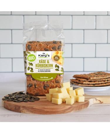 Buy Dr. Karg s Organic Crispbread with Cheese & Pumpkin Seeds - 100% Whole Grain Vegetarian High Fiber No Additives 10x200g - Buy Online on GoSupps.com