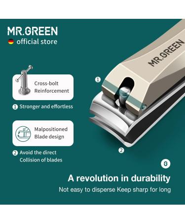 MR.GREEN Professional Stainless Steel Splash Resistant Nail Clipper Removable Design Nail Clipper Nail Trimmer Nail Art Tool (L+ Nano Glass File) L+Nano Glass File - Buy Online on GoSupps.com