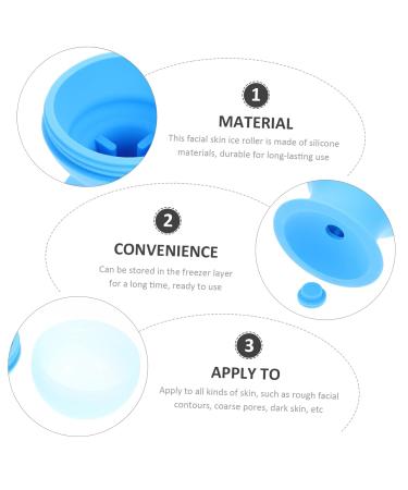 Ipetboom Ice Cube Tray & Facial Ice Globes - Silicone Ice Roller for Skin Care Beauty Tools Neck Massagers - 9.5x7.2cm Blue - Buy Online on GoSupps.com