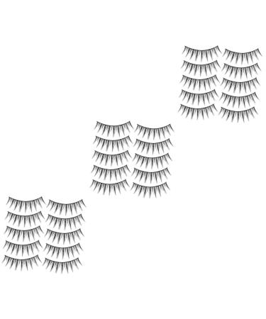 Ipetboom 30 Pairs Fake Eyelashes Lash Extension Natural Eyelashes Japanese Lashes Soft Light Reusable Black Eyelashes Eye Lashes Artificial Eyelashes False Lashes Fake Lashes Set Fiber Prom