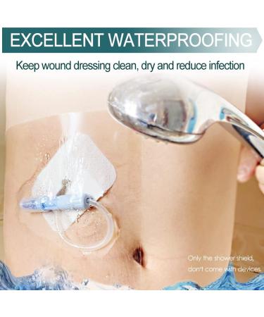 Waterproof Shower Cover for Catheter with Non-Stick Pad Adhesive Bandages - Chest Wound Shield Protector - Stretchy Film Dressing for Shower - Pack of 14 (10x12 Inch + Pad) - Buy Online on GoSupps.com