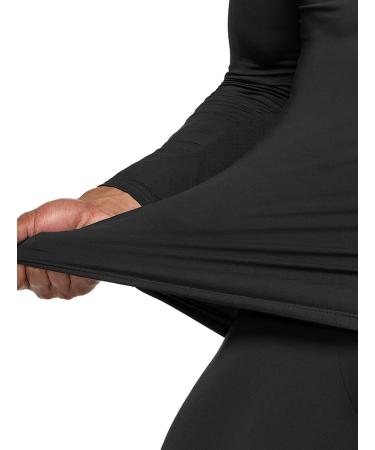 TSLA Men's Microfiber Soft Fleece Lined Thermal Underwear Set - Black X-Large - Buy Online on GoSupps.com