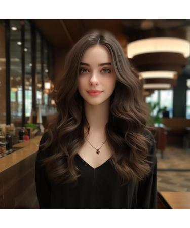 BERRYLION Long Brunette Curly Wig - Synthetic Light Brown Wigs for Black Women | Daily Wear Brown Wig - Buy Online on GoSupps.com