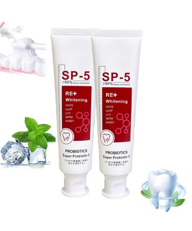 SP-5 Toothpaste, WE2C Teeth SP-5 Whitening Toothpaste, SP-5 Whitening Toothpaste, Fresh Breath Toothpaste, Promotes Healthy Teeth and Gums (Red+Red)