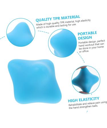 Toddmomy Bouncing Reaction Balls - Finger Grip Training & Hand Coordination Exercise | Blue Baoding Fitness Ball 5.8x5.8cm - Buy Online on GoSupps.com