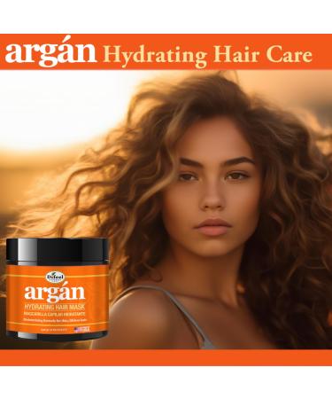 Difeel Argan Hydrating Hair Mask 12 oz - Deep Conditioner for Dry & Damaged Hair | Intense Hydration & Repair - Buy Online on GoSupps.com