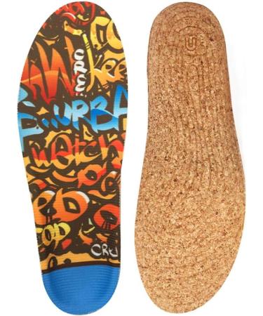 Senthmetic Natural Cork Insoles - Graffiti Style, High Arch Support Orthotics for Flat Feet, Pronation, and Foot Pain Relief - Free Tailoring Included - Buy Online on GoSupps.com