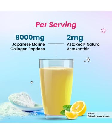 Chic.nutrix Marine Collagen - 8g Japanese Collagen Powder | 25 Servings | Anti-ageing Tight Firm & Youthful Skin | Fast Absorption | Tasty Lemonade Flavour - Buy Online on GoSupps.com