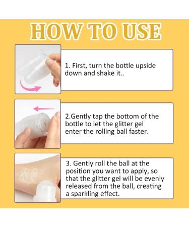  Eryndis Festival Glitter Liquid Gel Face Glitter Body Glitter Glitter Gold 25ml for Face Hair Lip Nails Permanent Makeup Accessory - Buy Online on GoSupps.com