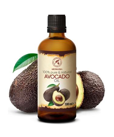 Pure Cold Pressed Avocado Oil 100ml - Intensive Care for Face Body & Hair - Glass Bottle - Nourishing Body Care Oil - Buy Online on GoSupps.com