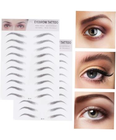 FOMIYES 6 Pcs 3d Eyebrow Stickers Makeup Stickers Imitation Eyebrow Sticker 4d Make up Transfer Stickers 1 count (Pack of 1) Blackx3pcs - Buy Online on GoSupps.com