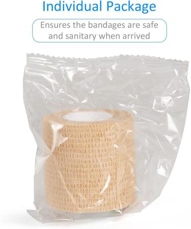 Legal Bandage Association Self-Adhesive 5cm x 4.5m - Elastic Fixing Bandage for First Aid Dog Veterinary & Sports - 6 Rolls Skin Color - Buy Online on GoSupps.com
