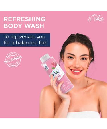 St. Ives Refreshing Body Wash with Rose Water & Aloe Vera - 16 fl oz for Healthy Skin - Buy Online on GoSupps.com