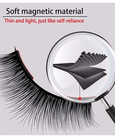 Magnetic Eyelashes False Eyelashes No Glue and Eyeliner Needed Natural Look Magnetic Lashes No Glue Magnetic Eyelashes Band Lashes Look Like Extensions Magnetic Eyelashes(Natural and Bushy) - Buy Online on GoSupps.com