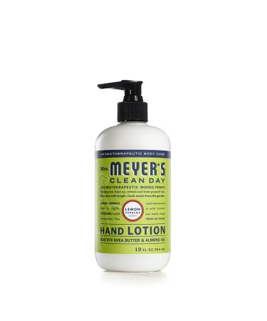 Mrs. Meyer's Hand Lotion for Dry Hands, Non-Greasy Moisturizer Made with Essential Oils, Lemon Verbena Scent, 12 oz