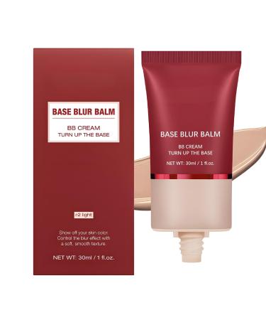 SONGVISON Blur Balm Base: Lightweight matte BB cream with buildable full coverage for instant radiance and flawless makeup hypoallergenic oil-free formula long-lasting all-day wear