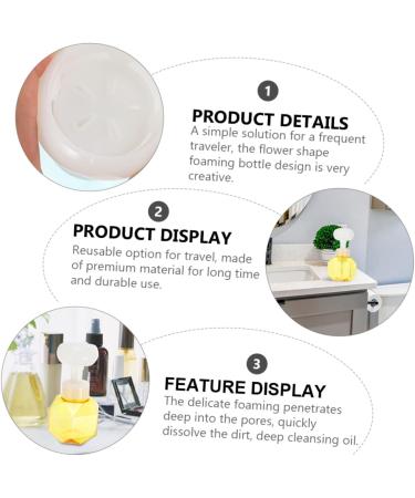 Fomiyes 4-Piece Flower Bubble Bottle Set | Mini Plastic Containers & Foam Soap Dispenser | Transparent 9.7x9.7x16.3cm - Ideal for Home & Travel - Buy Online on GoSupps.com
