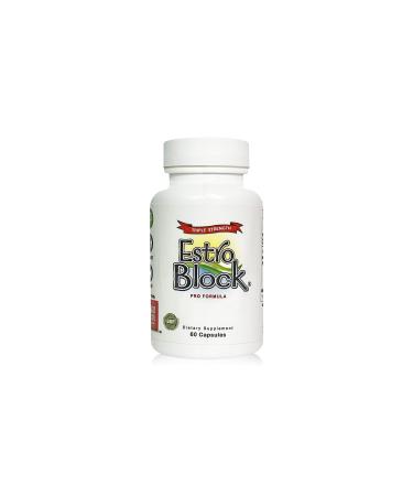Estroblock PRO Triple Strength - 60 Capsules  DIM & Indole 3-Carbinol for Natural Hormonal Hormone Balance  Acne - Anti Toxic Estrogen Aromatase Inhibitor Blocker. Soy Free  Dairy Free  Non-GMO (1)