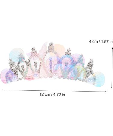 FRCOLOR Rhinestone Tuck Comb Girls Crown Hair Comb Girls Hair Comb Headdresses for Women Hair Comb Clip for Girl Hair Roller Clips Wig Women Crown Hairpiece Mermaid Metal Baby Issue Card - Buy Online on GoSupps.com
