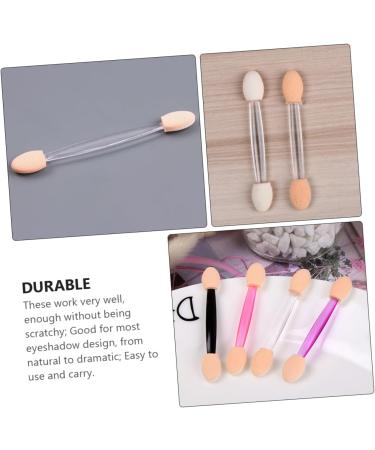Outanaya 50pcs Two-color Eyeshadow Brush Double-head Brush Makeup Brush Applicator Cosmetic White Latex Head - Buy Online on GoSupps.com