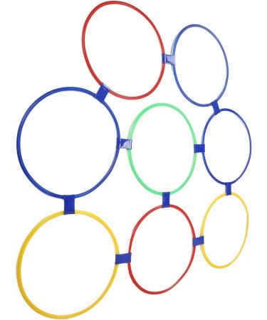 Sensory Training Hoops Free Combination Hopscotch Hoop Plastic Material Multipurpose 10PCS with 10 Buckles for Jumping Activities L 6.2x36cm - Buy Online on GoSupps.com