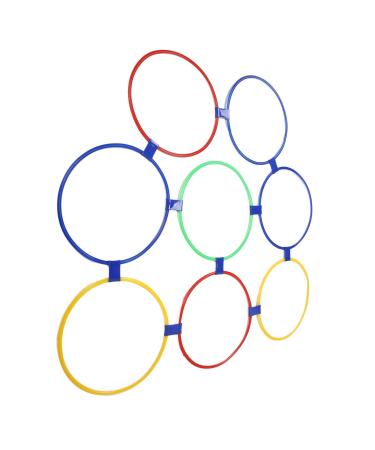 Hopscotch Hoop Balance Exercise Hand Foot Coordination 10PCS Sensory Training Hoops for Jumping Activities Multi-Purpose Eco-Friendly Dia 47cm / 18.5in