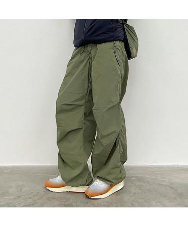 Gufesf Women's Y2K Cargo Pants Baggy Low Waist Wide Leg Streetwear with Big Pockets - Ak-a-green Small - Buy Online on GoSupps.com