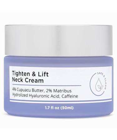 Tighten and Lift Neck Cream Firming and Tightening Neck Cream with Caffeine 4% Cupuacu Butter Hyaluronic Acid 50ml Neck Firming Cream for Tighten & Lift