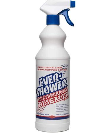Evershower - 1 Litre Spray Extra Strong Cleaner - Removes Limescale Rust Stains Grease & Dirt - All Round Cleaning Product - Kills 99.99% of Bacteria - Environmentally Safe
