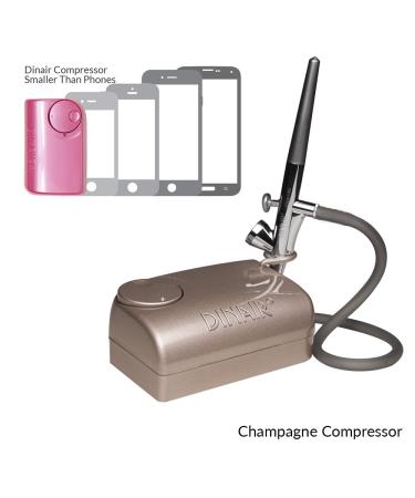 Dinair Professional Natural Look Summer Kit | FAIR Shades | 10pc Airbrush Makeup Set for Foundation, Blush, Shimmer, Concealer, Eyeliner | Includes Shadow/Brow Stencils - Buy Online on GoSupps.com