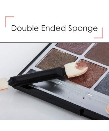 100 Pack Disposable Eyeshadow Brush | KINGMAS Double Ended Sponge Eye Shadow Applicator Makeup Brushes - Black - Buy Online on GoSupps.com