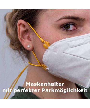 Kela Mask Holder - Perfect Fit & Park | Mask Extension Strap & Cord - Mouth Protection - 2 Pieces - Black - Buy Online on GoSupps.com