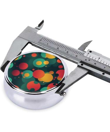 Abstract Round Pattern Mini Pill Box | 3 Compartment Travel Organizer | Portable Medicine Case for Home & Office - Buy Online on GoSupps.com